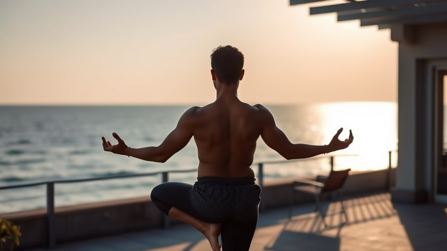 Person practicing yoga with text about chronic pain myths.