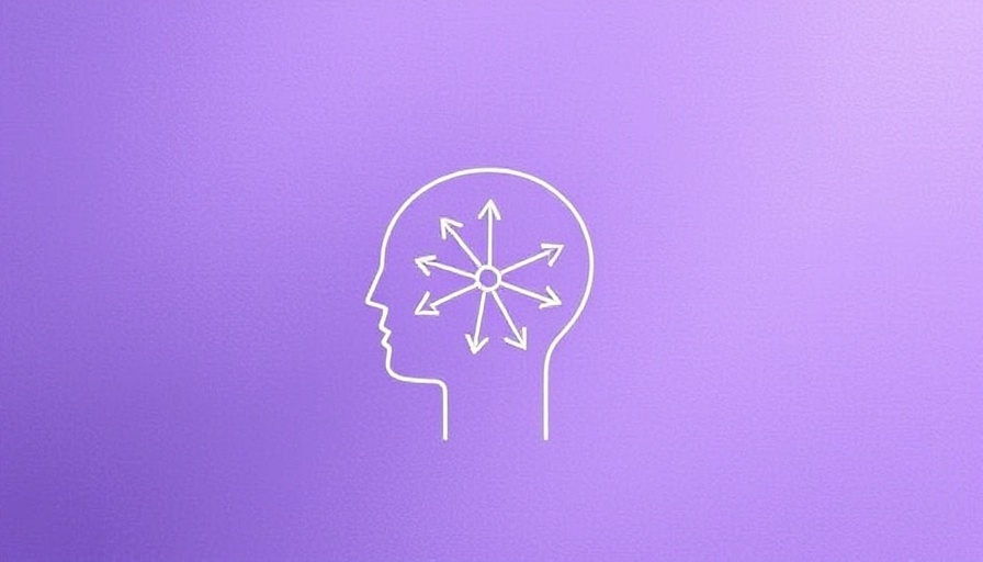 Abstract illustration symbolizing ADHD on a purple background.