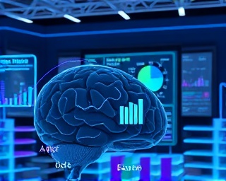 adaptive learning model screen, engaged, enhancing machine learning, photorealistic, high-tech lab surrounded by AR elements, highly detailed, rotating 3D charts, vivid clarity, cyan and magenta, ambient illumination, shot with a macro lens.