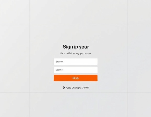 modern signup page, user-friendly, engaging, photorealistic, minimalist background with subtle grid patterns, highly detailed, scrolling dynamics, sharp clarity, warm grey with accent colors, diffused lighting, shot with a 35mm lens.