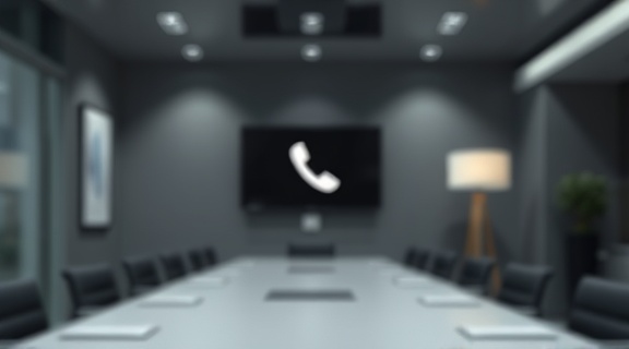 minimal missedcall alert, subtle, pulsing, photorealistic, sleek high-tech boardroom, highly detailed, clear message icon, bokeh effect, muted gray, halogen lamp lighting, shot with a tilt-shift lens