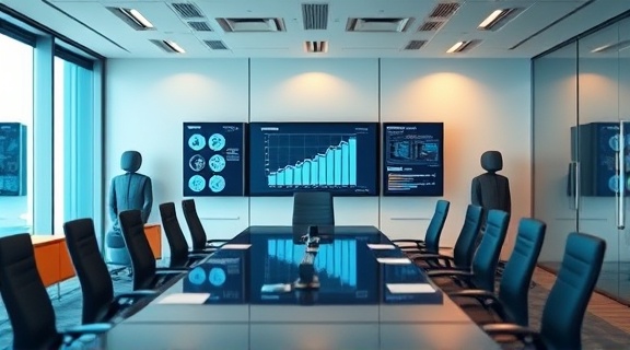 professional quote template design, proud, featuring a customizable layout for client proposals, photorealistic, boardroom setting with digital screens and charts, highly detailed, sleek icons and textual elements, pastel-themed, side-lit, shot with a tilt-shift lens.