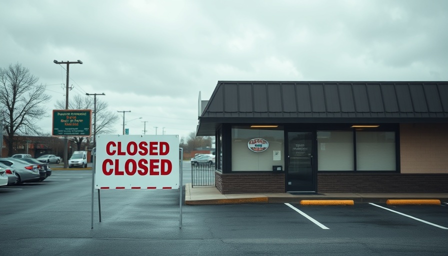 Cracker Barrel closure sign in Memphis parking lot.