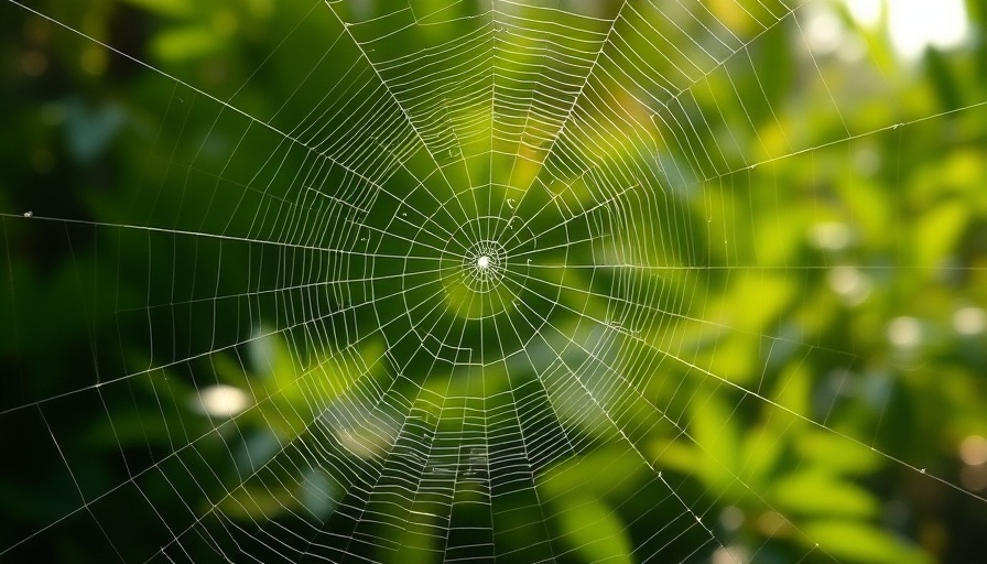 Intricate spider web in forest showcasing types of spider webs.