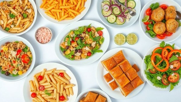 Delicious Greek family recipes with pasta, salad, and dessert