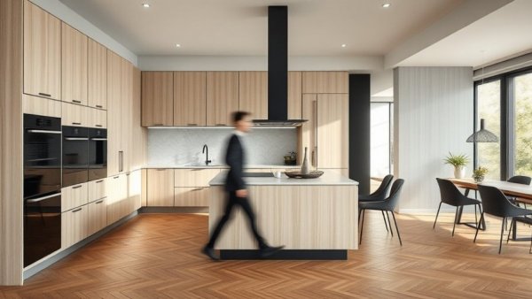 Affordable kitchen remodel using IKEA with minimalist design and wood accents.