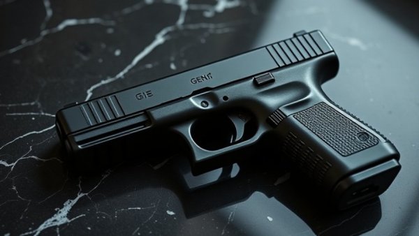 Glock Gen 6 pistol on marble surface, highlighting safety features.