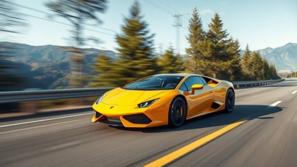 Sleek yellow car speeding down highway, exploring 'Does speeding save time'.