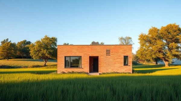 Modern minimalist home design in countryside setting