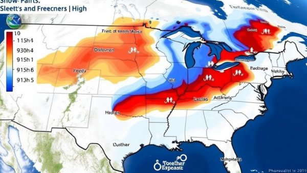 Winter Storm Update Mid-South: colorful map showing snowfall forecast.