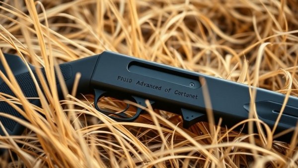 Close-up of a modern shotgun at SHOT Show 2026.