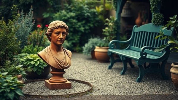 Serene garden nook featuring thoughtful gardening gestures for Valentine's Day.