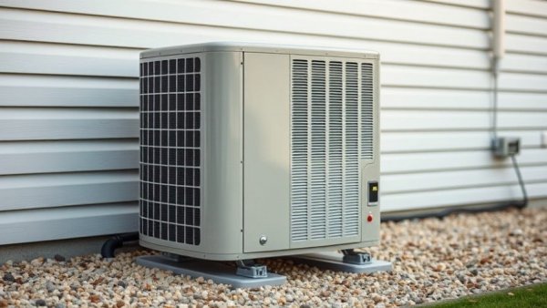 Compact outdoor air conditioning unit checked during spring home inspections.
