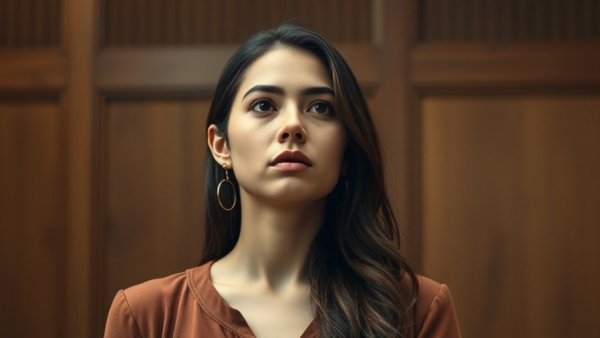 Young woman in courtroom related to bond set at $499,999 for murder charge.