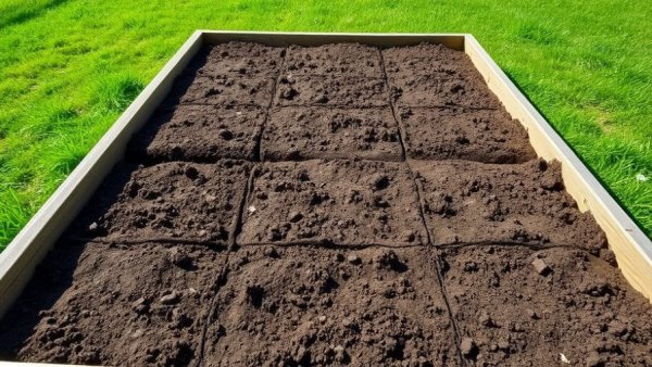 Raised garden bed with a grid layout illustrating the best vegetable garden layout.