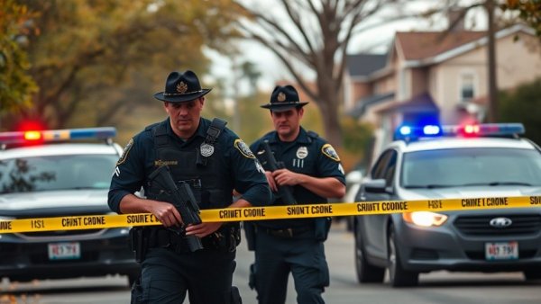 Police activity in South Memphis street after shooting incident.