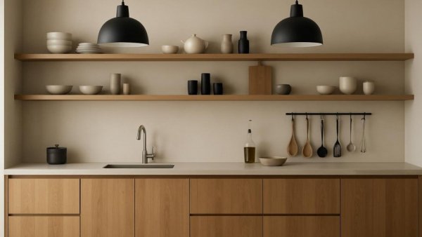 Contemporary kitchen setup for professional chefs with minimalist design.