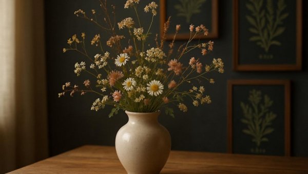 Unique Mother's Day gift idea: elegant vase with wildflowers.