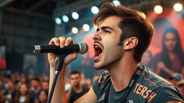 Memphis in May festival performer singing on stage