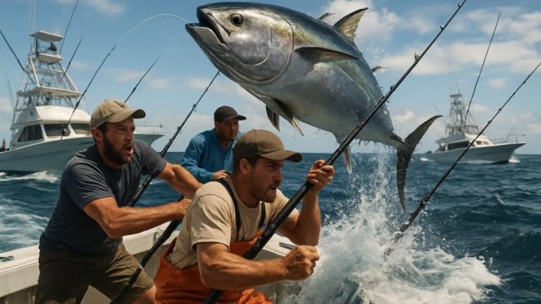 Greatest Tuna Fight captured in a cinematic fishing scene.