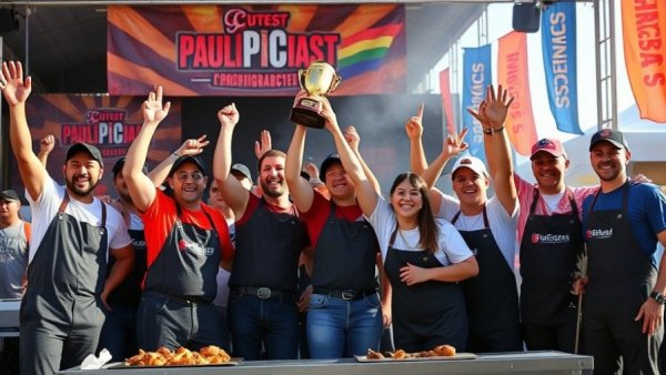 Memphis in May Barbecue Contest winners celebrating on stage.