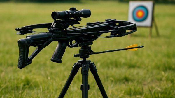 High-tech crossbow in outdoor field for best Memorial Day crossbow deals.