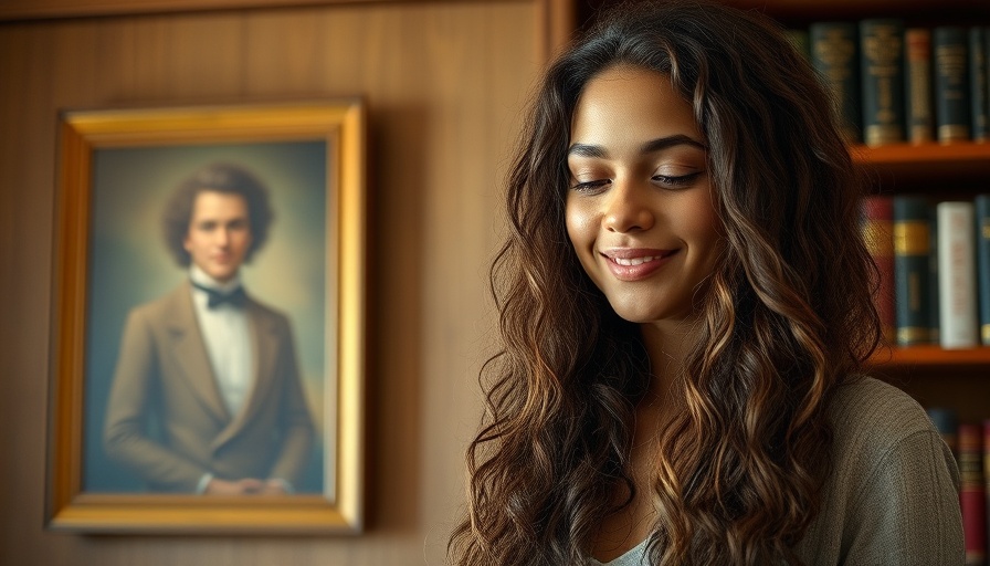 GloRilla smiling softly with long curly hair, indoor setting.
