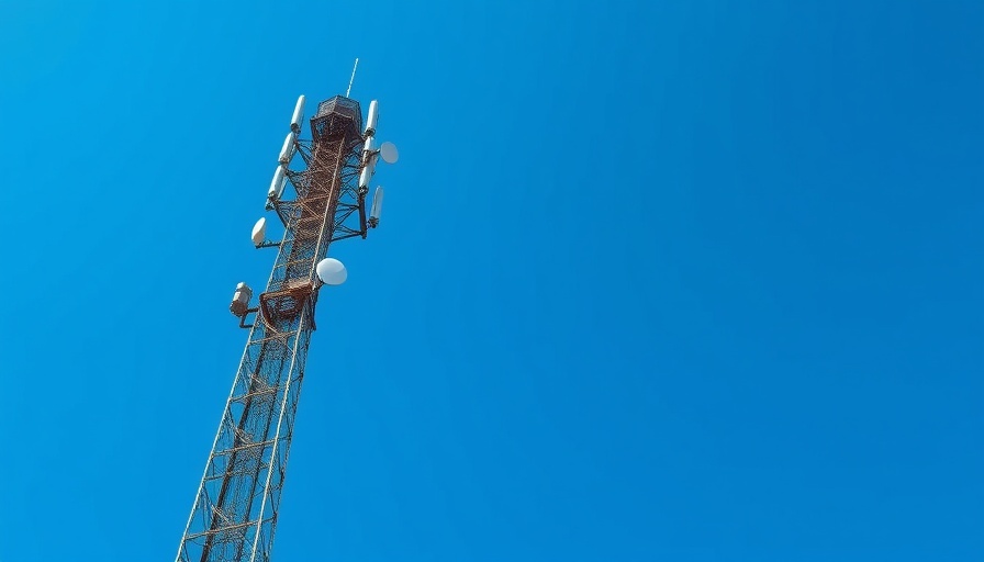 Cellular Internet Pros and Cons: Tower with antennas in clear sky