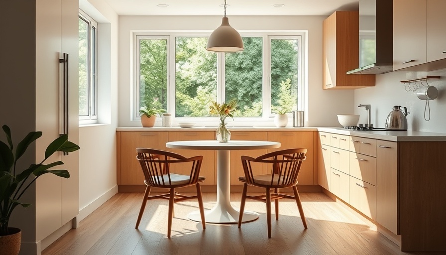 Modern minimalist kitchen design with wood elements and light decor
