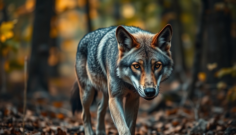 Wolves Among Us photo featuring a Mexican gray wolf in a forest.