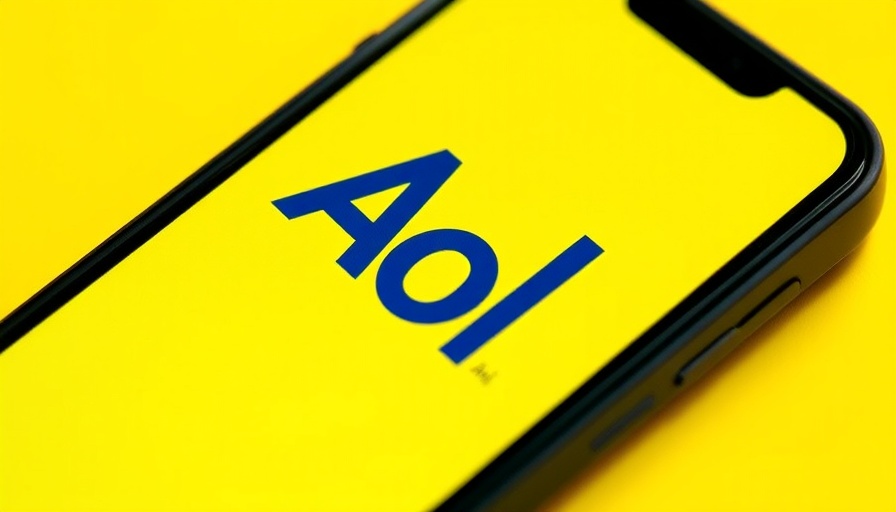AOL logo on a phone screen marking tech shift.