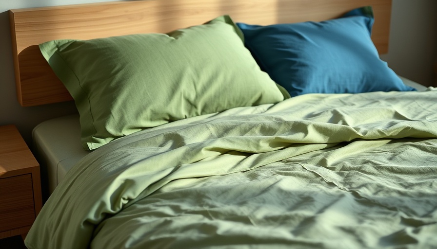 Best linen sheets on a bed with a blue pillow, close-up view.