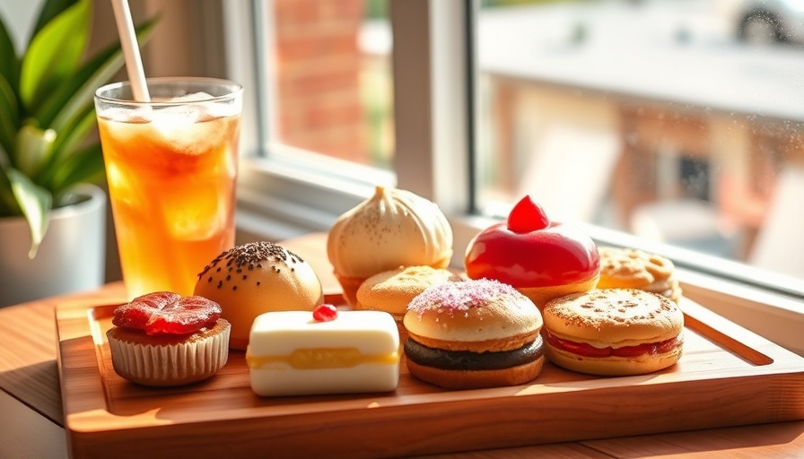 Pastries and iced drink in sunlit window, showcasing health-conscious dining MidSouth.