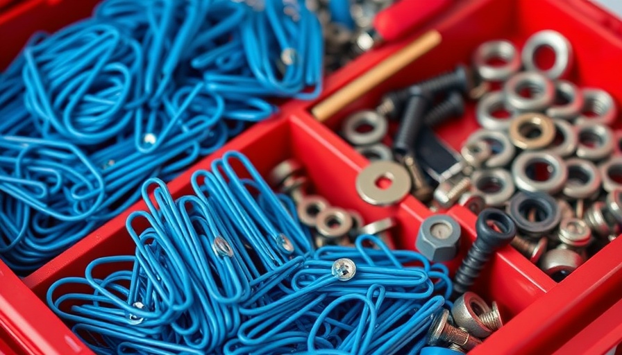Organized toolbox showcasing paper clip hacks for home maintenance.