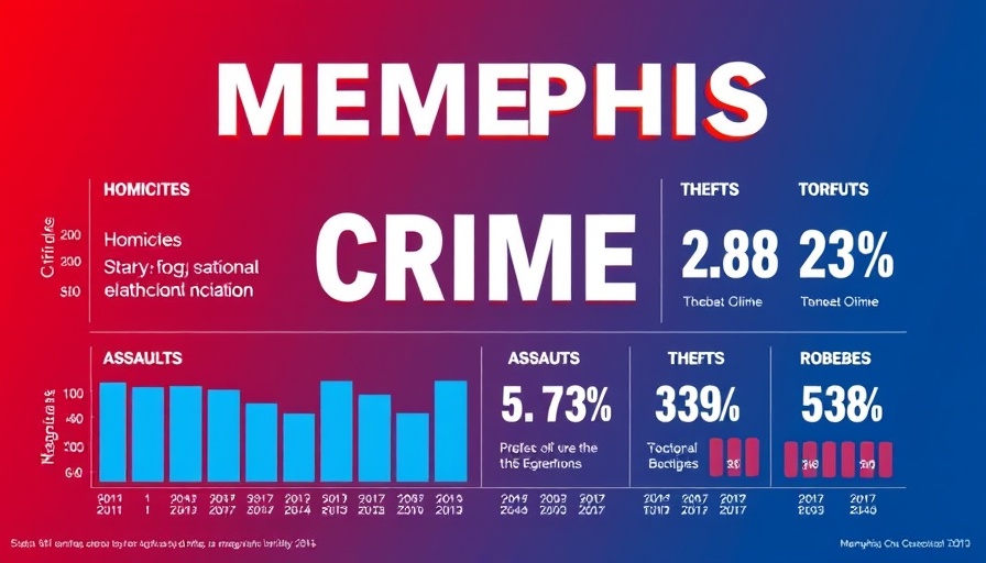 Memphis crime statistics infographic, showing data comparison.