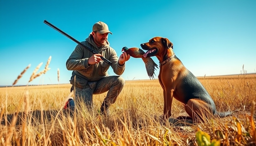 Hunter in field with dog and pheasant flying, Solo Pheasant Hunting Tips.