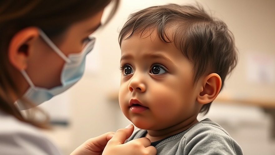 Child receiving MMR vaccine in clinic emphasizing public health El Paso.