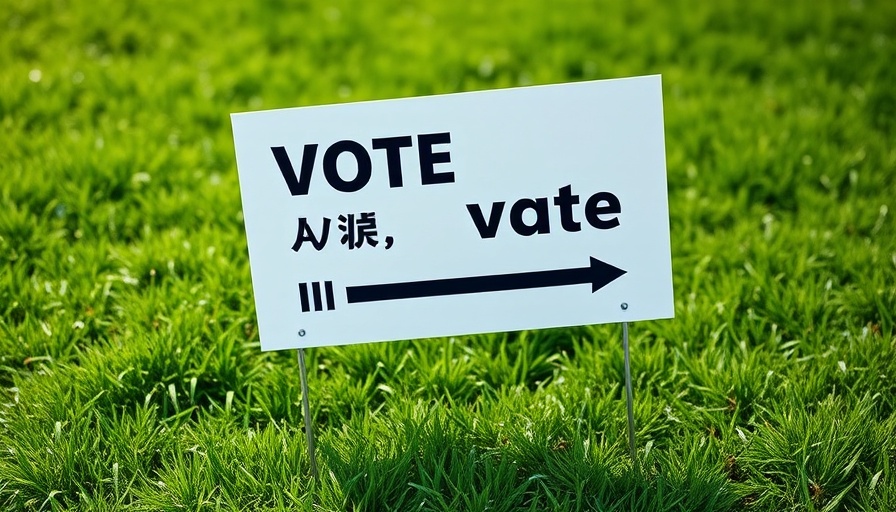 Vote sign directing voters for San Antonio Mayoral Election 2025.