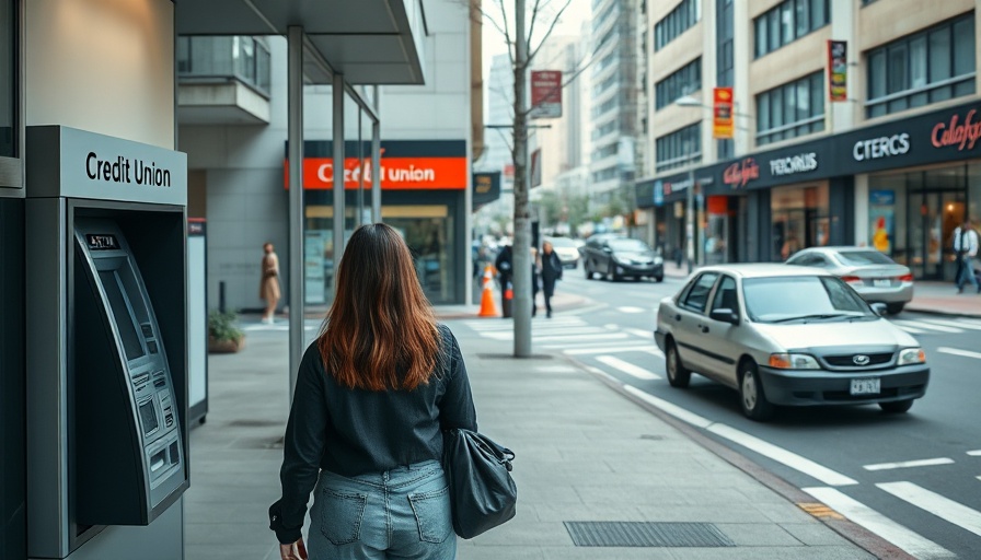 San Antonio News: Women near a credit union and ATM on a busy street.