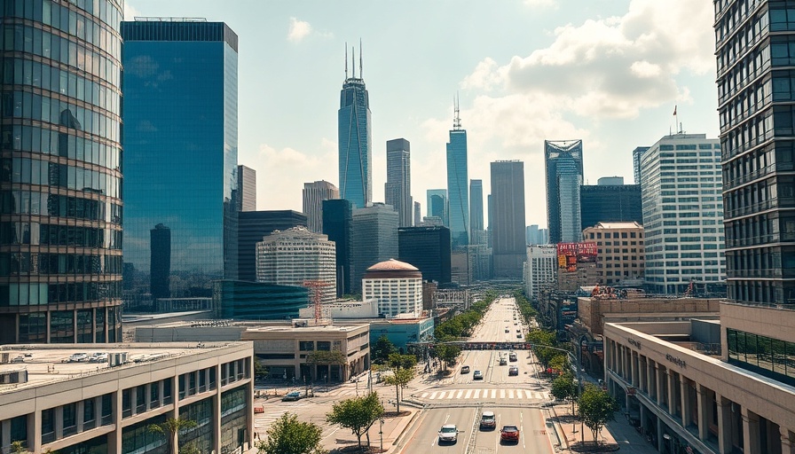 Houston news urban skyline with diverse architecture.