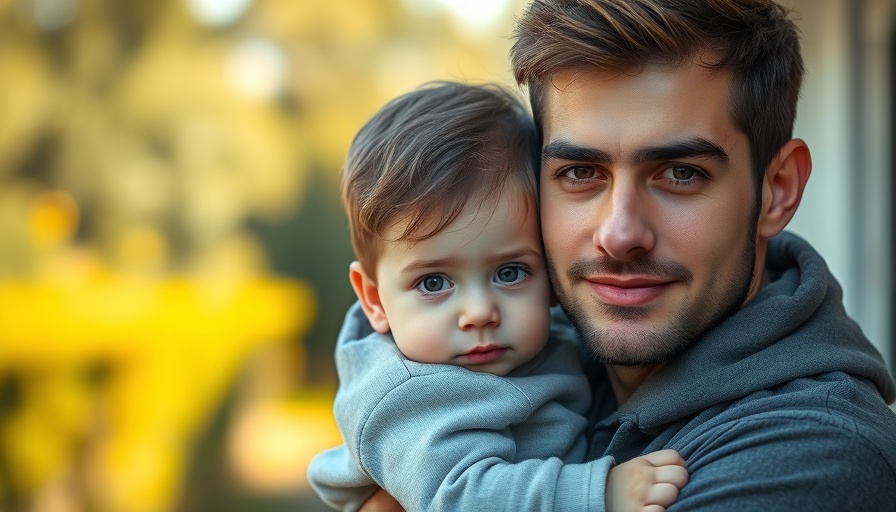 Man holding a child outdoors, Ft Worth news context.