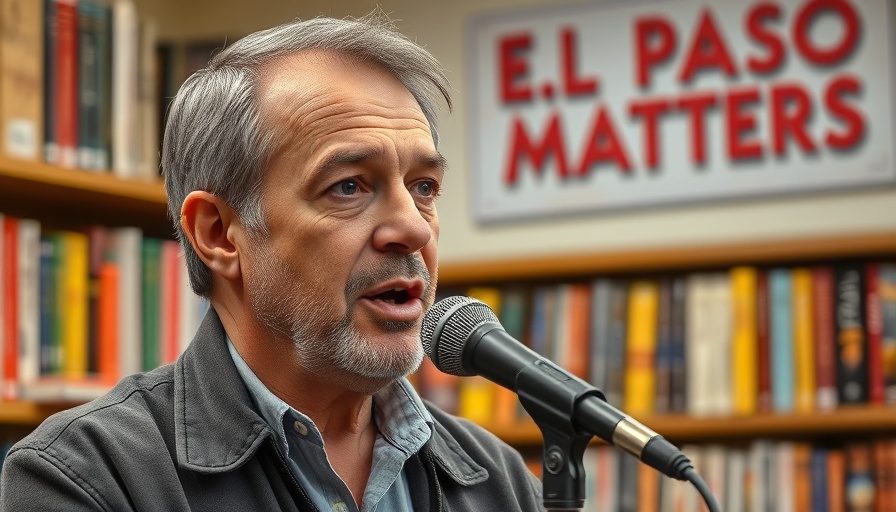 Speaker at El Paso fiction writing workshop in bookstore.