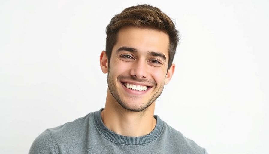 Confident young man smiling, representing adaptive leadership qualities.