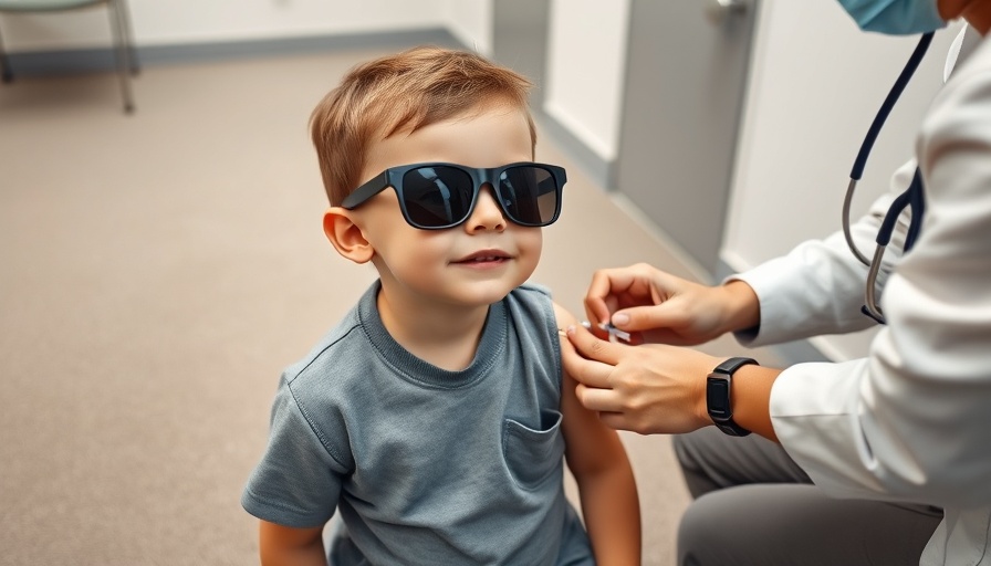 Child receiving vaccination during West Texas measles outbreak.