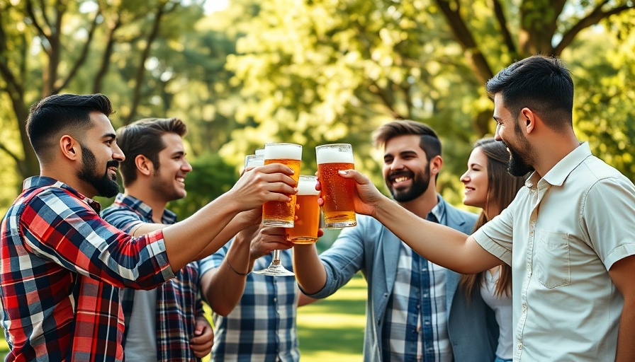 San Antonio Beer Festival 2025 celebration with friends clinking glasses.