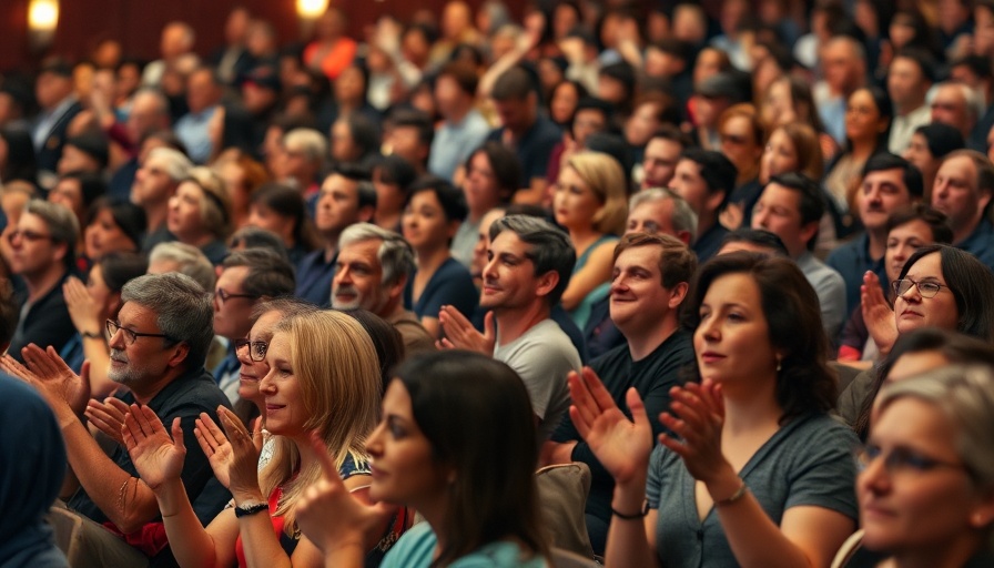 Engaged audience clapping at an event, San Antonio News coverage.