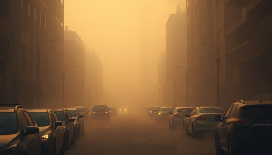 Hazy urban scene depicting El Paso air quality pollution 2025.