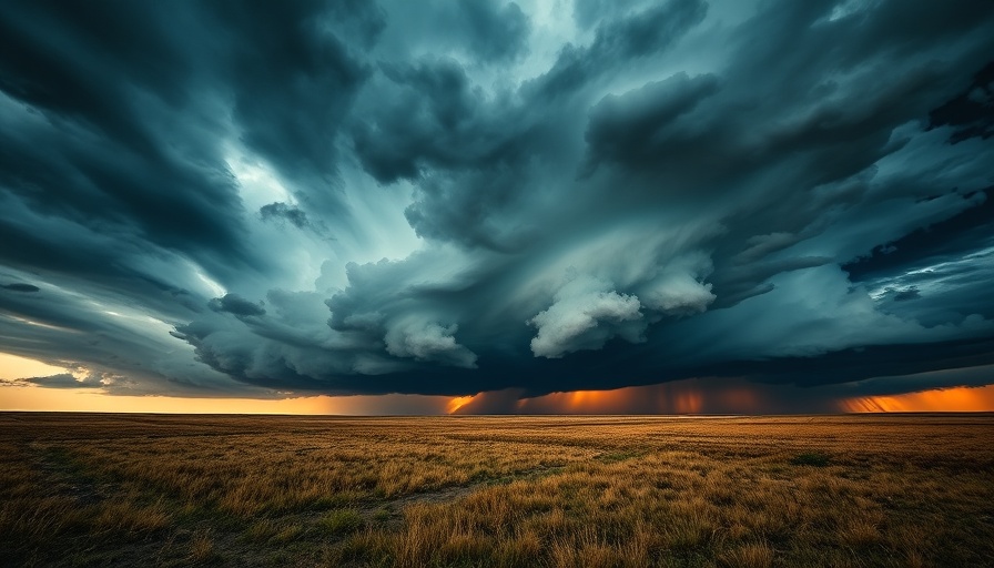 Severe Thunderstorm Watch in Texas with ominous clouds.