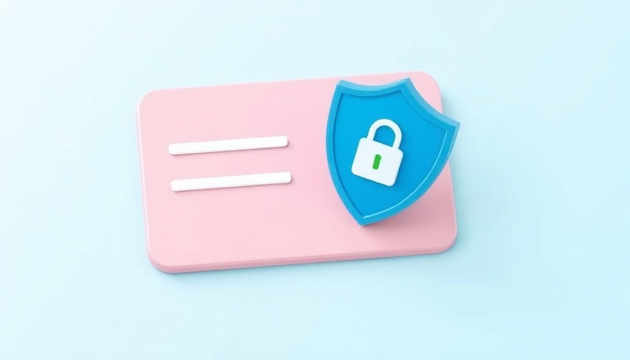 3D digital security symbol with lock and checkmark in pastel colors.