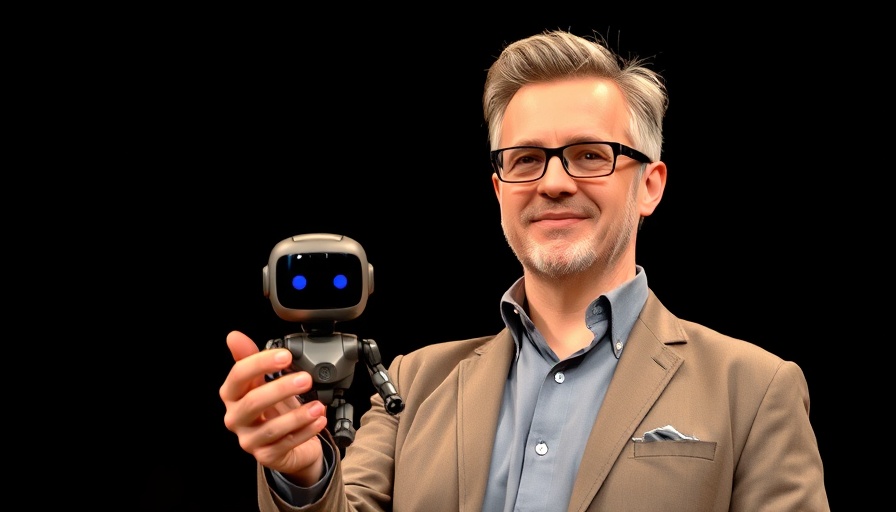 Disney Star Wars robotics engine presentation with man and robot.